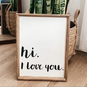 hobby lobby | rustic wooden I love you sign